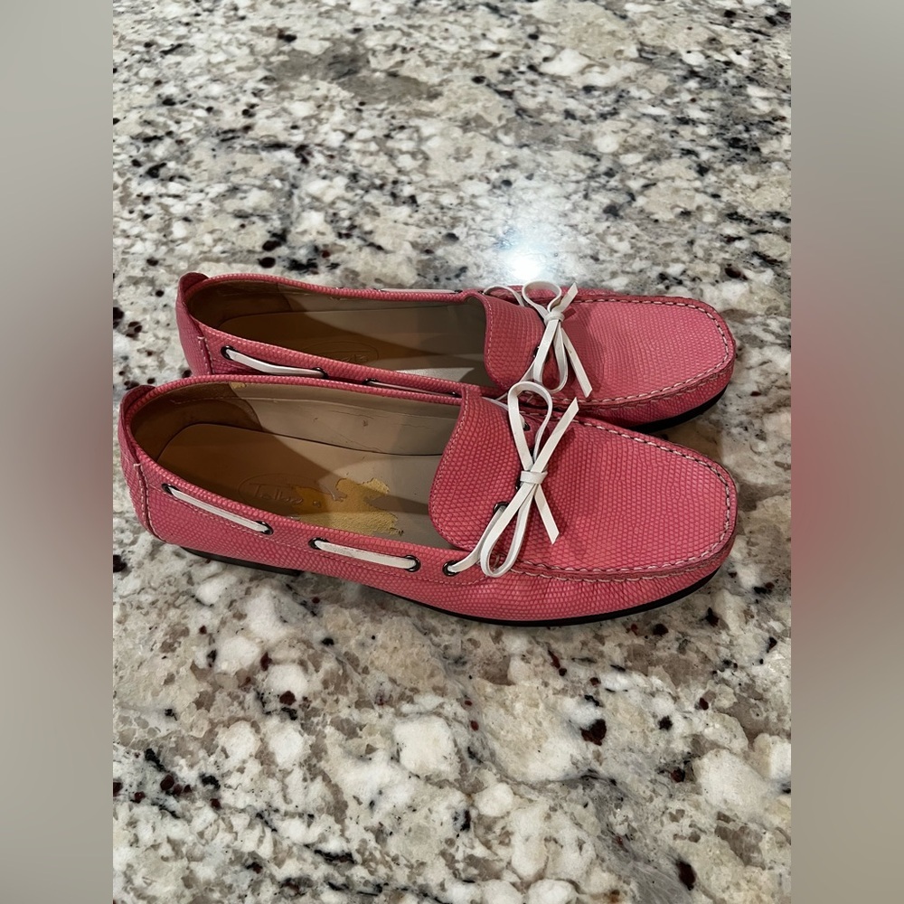 Talbots Women’s Pink Pastel‎ Loafers Moccasins Bow Tie Size 7.5 - Picture 2 of 8